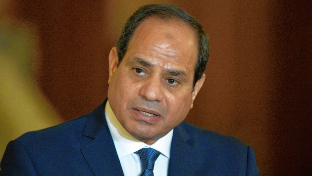 Egypt's President Abdel Fattah al-Sisi (pictured) has launched an initiative to achieve a ceasefire in the Gaza war. (Bild: AFP/Khaled Desouki)