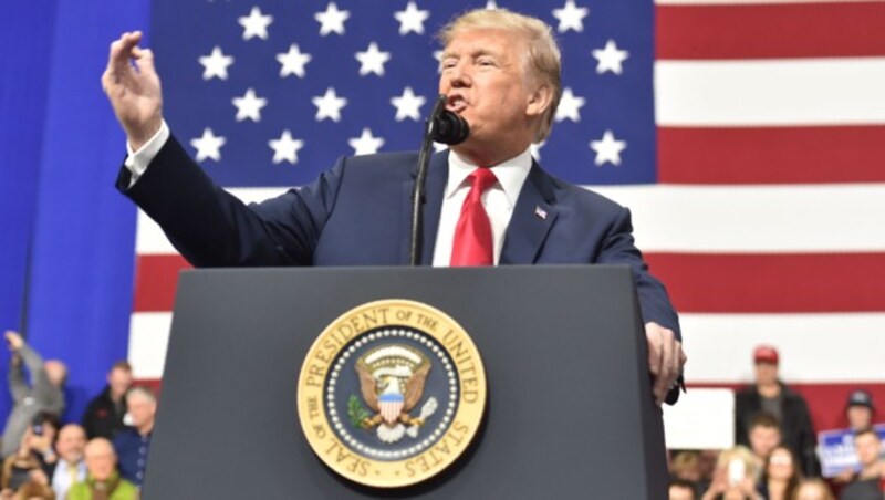 Donald Trump bei seiner Rede in Moon Township im US-Bundesstaat Pennsylvania (Bild: AFP )