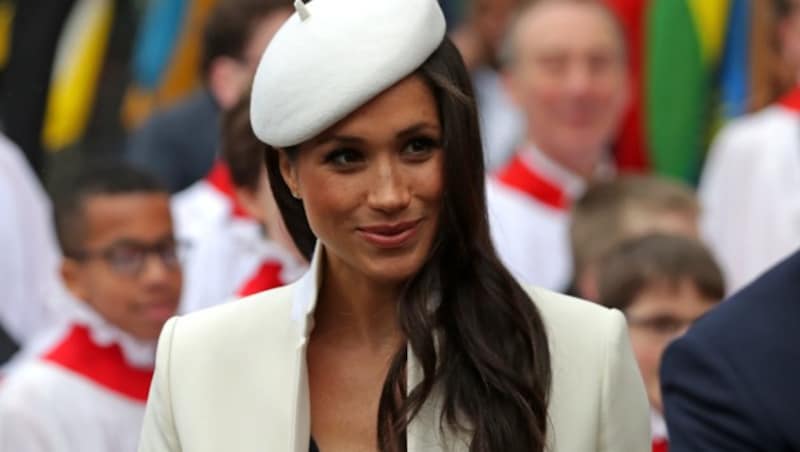 Meghan Markle verzauberte bei ihrem ersten offiziellen Auftritt mit der Queen alle. (Bild: AFP or licensors)