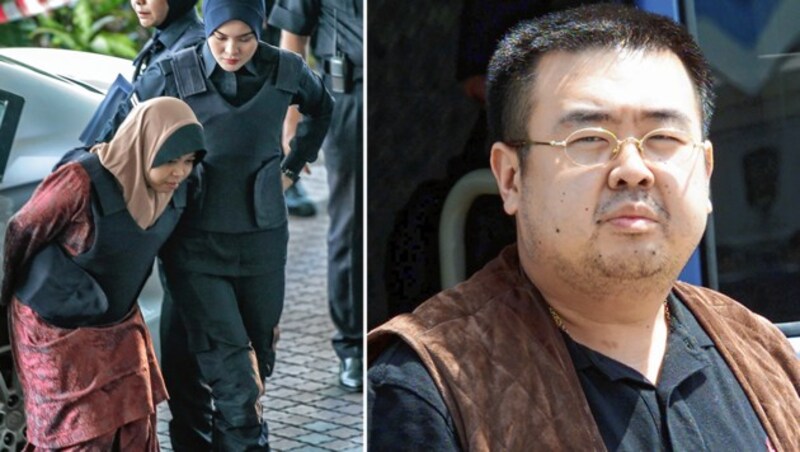 Kim Jong Nam: Dem Halbbruder von Kim Jong Un wurde das Nervengift VX ins Gesicht gerieben. (Bild: AFP, krone.at-Grafik)