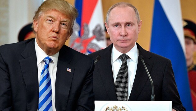 US-Präsident Donald Trump, Kremlchef Wladimir Putin (Bild: AP, krone.at-Grafik)