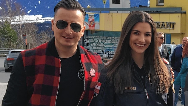 Reingelegt! Vize-Miss-Tirol Hackl und Andreas Gabalier (Bild: Hammann Recka)