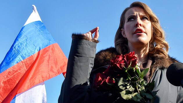 Die russische Journalistin Xenia Sobtschak (Archivbild) (Bild: AFP)