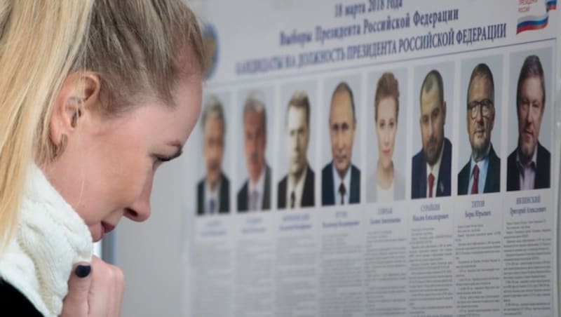 Insgesamt acht Kandidaten stellten sich der Wahl in Russland. (Bild: AP)