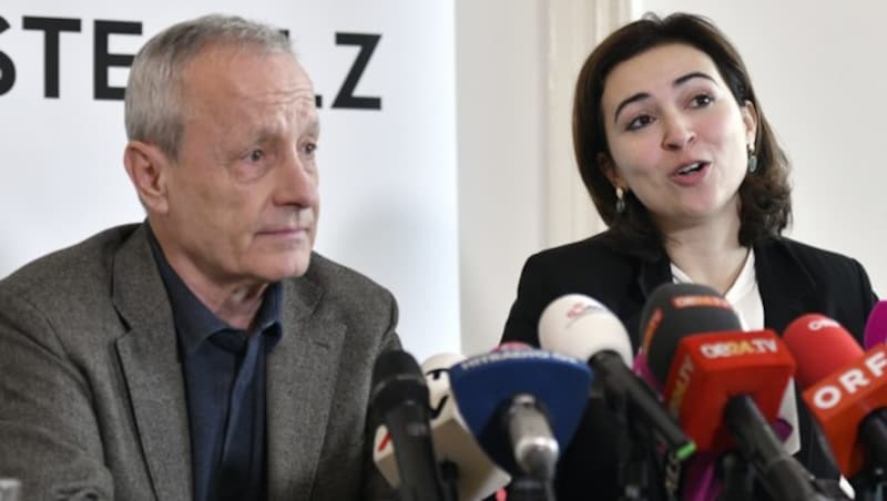 JETZT-Gründer Peter Pilz und Alma Zadic (Bild: APA/HANS PUNZ)