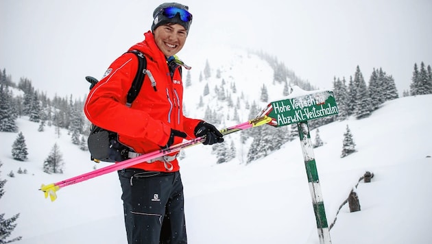 David Wallmann aus Salzburg bei der längsten Skitour der Welt (Bild: Red Bull Content Pool)