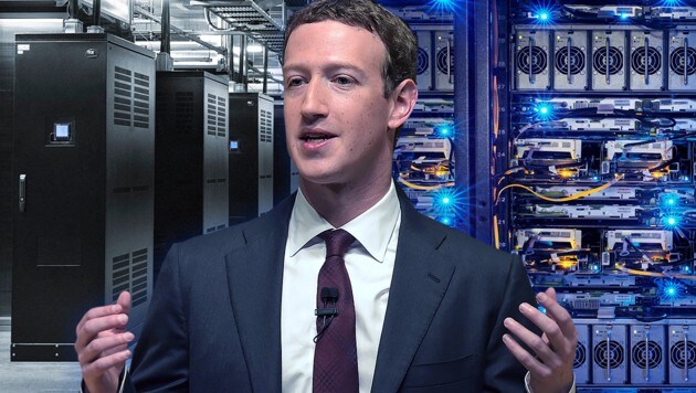 Facebook-Chef Mark Zuckerberg (Bild: APA/AFP/Rodrigo BUENDIA, facebook.com, krone.at-Grafik)