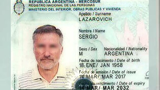 Der Reisepass des argentinischen Beamten vor der „Geschlechtsumwandlung“ (Bild: twitter.com)
