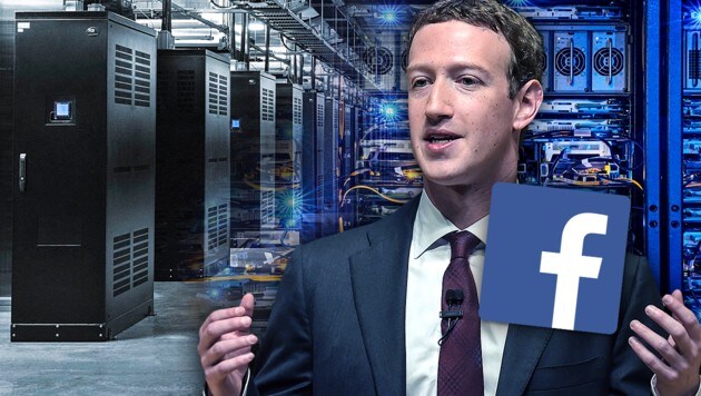 Facebook-Gründer Mark Zuckerberg (Bild: APA/AFP/Rodrigo BUENDIA, facebook.com, stock.adobe.com, krone.at-Grafik)