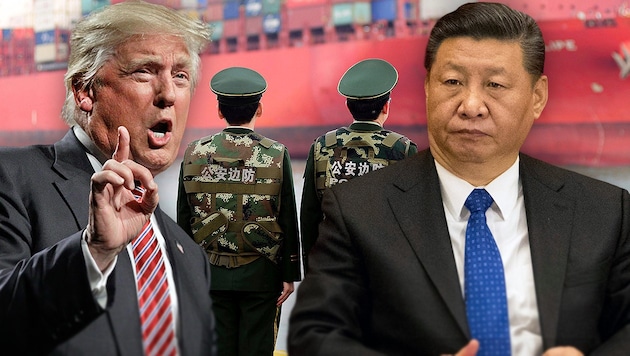 US-Präsident Donald Trump und sein chinesischer Amtskollege Xi Jinping (Bild: AP, krone.at-Grafik)