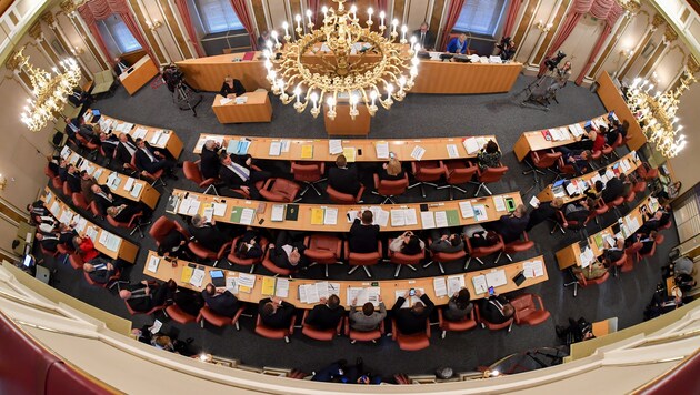Oberösterreichs Landtag während einer Sitzung im Linzer Landhaus. (Bild: © Harald Dostal / 2017)
