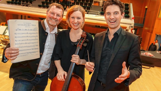 Mozarteumorchester - Thomas Gräff, Margit Tomasi und Robin Davis (Bild: Markus Tschepp)