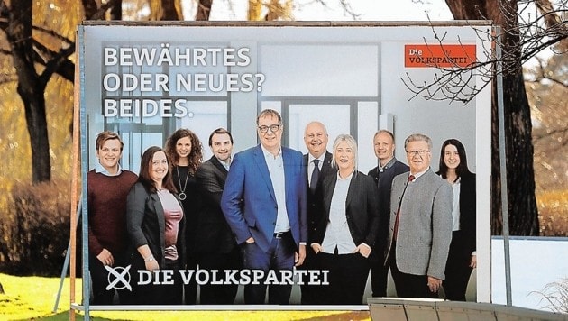 Erste Plakatserie der ÖVP Innsbruck: Mandatarin Daria Sprenger, Listenplatz sechs, fehlt auf dem Teamfoto (Bild: Christof Birbaumer)