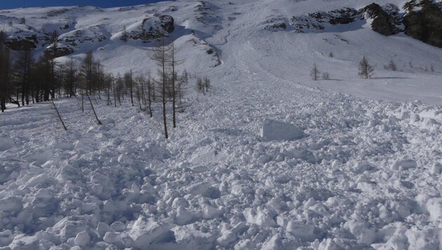 Der Osttiroler wurde 360 Meter weit mitgerissen (Bild: LPD Kärnten)