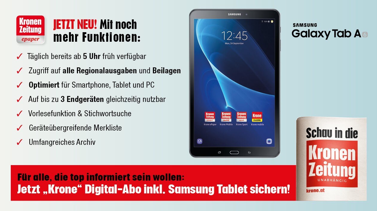 Jetzt Digital Abo Inkl Samsung Tablet Sichern Krone At