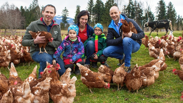 Familie Martin setzt auf glückliche Hühner mit Freilauf. Möglich ist dies nur dank der starken Nachfrage der Konsumenten nach biologischen Lebensmitteln. (Bild: Christian Hoppe)