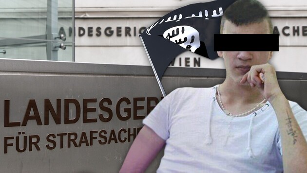 Lorenz K. baute in Haft seine Terrornetzerke weiter aus. (Bild: APA/HANS PUNZ, thinkstockphotos.de, krone.at-Grafik)