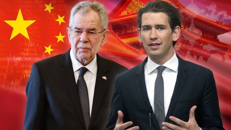 Alexander Van der Bellen und Sebastian Kurz (Bild: AFP/ALBERTO PIZZOLI, AP/Ronald Zak, stock.adobe.com, krone.at-Grafik)