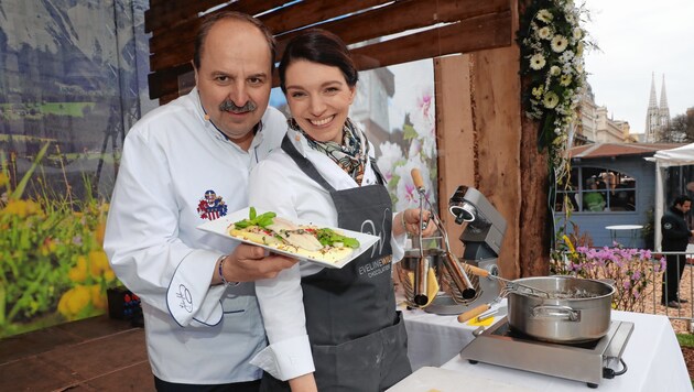 Johann Lafer und Eveline Wild begeisterten am Eröffnungstag kulinarisch. (Bild: Juergen Radspieler)
