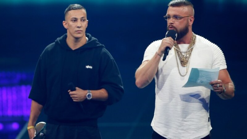 Die „Gangster-Rapper“ Farid Bang (li.) und Kollegah (Bild: AFP )