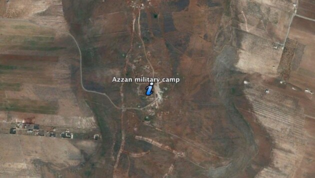 Die iranische Militärbasis Azzan bei Aleppo (Bild: twitter.com)