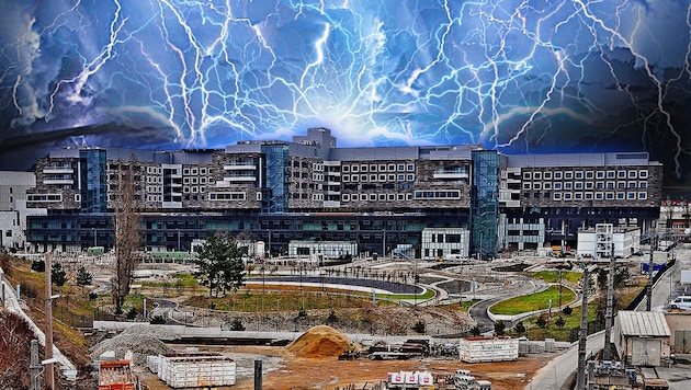 Milliardengrab Krankenhaus Nord (Bild: APA-Picturedesk, krone.at-Grafik, stock.adobe.com)