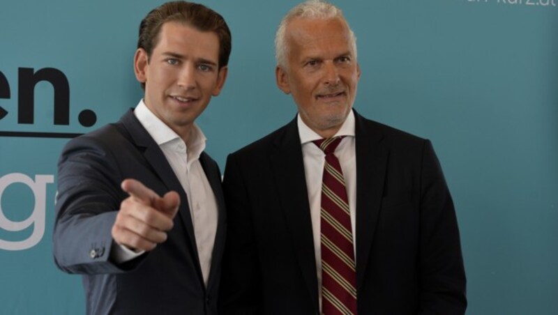 Kanzler Kurz und sein umstrittener Justizminister Josef Moser (Bild: APA/HERBERT PFARRHOFER)