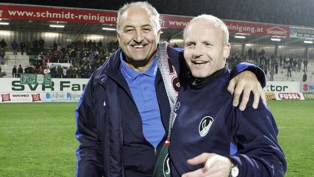 Das ehemalige Erfolgsduo Paul Gludovatz und Gerhard Schweitzer sagte der SV Ried ab. (Bild: Furtner)