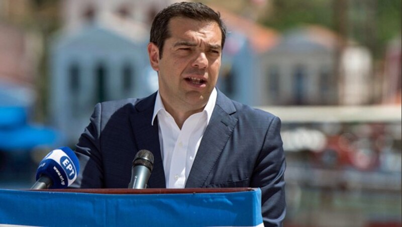 Tsipras während seines Besuchs auf der Kleininsel Kastelorizo (Bild: APA/AFP/GREEK PRIME MINISTER PRESS OFFICE/Handout)