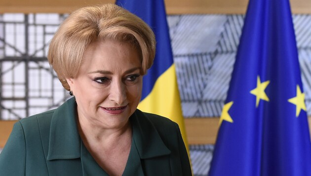 Rumäniens Ministerpräsidentin Viorica Dancila (Bild: AFP)