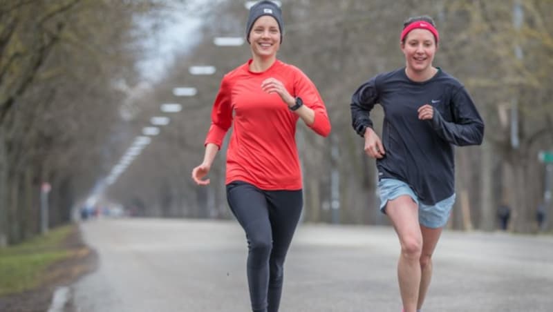 Lisa Leutner im Trainng mit Heidi Wehl (Bild: Wilhelm Lilge)