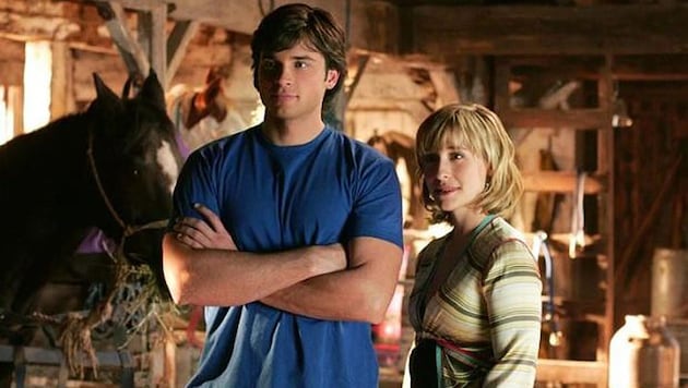 In „Smallville“ spielte Allison Mack die Rolle von Chloe Sullivan, der Freundin von Clarke Kent (Tom Welling), dem späteren Superman. (Bild: Warner Bros. Television)