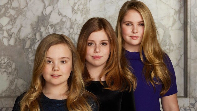 Die niederländsichen Prinzessinnen Ariane (11), Alexia (12) und Amalia (14) (Bild: Het Koninklijk Huis)