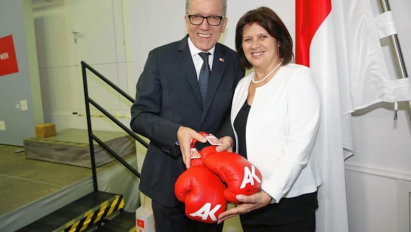 Renate Anderl mit ihrem Vorgänger Rudolf Kaske (Bild: Peter Tomschi)