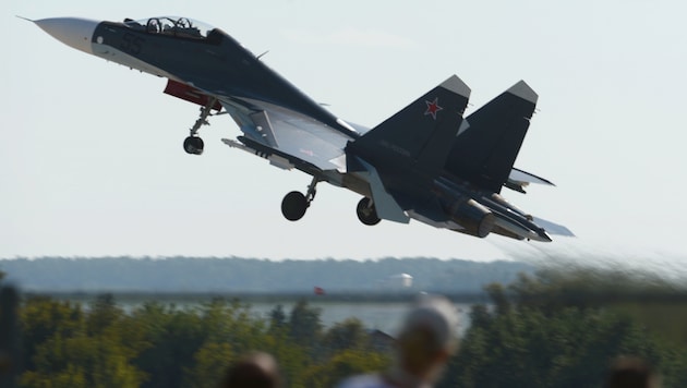 Ein russischer Kampfjet des Typs Sukhoi Su-30SM (Bild: AFP)