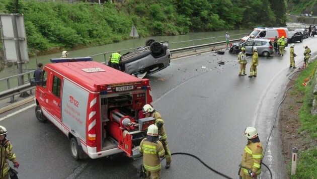 Verkehrsunfall auf der B311 (Bild: FF Schwarzach)