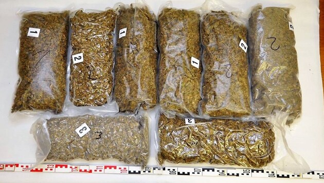 18 Kilo Cannabis wurden sichergestellt (Bild: LPD Kärnten)