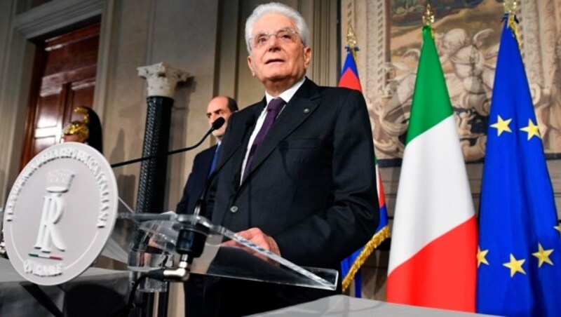 Italiens Staatspräsident Sergio Mattarella (Bild: ANSA)