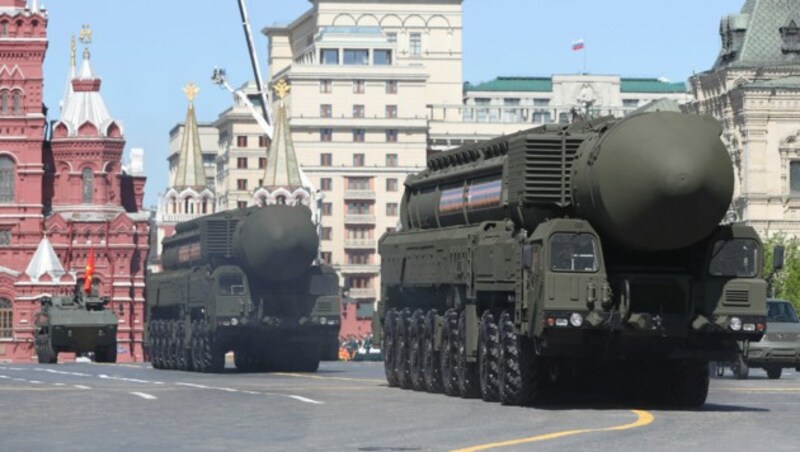 Siegesparade in Moskau (Bild: AP)