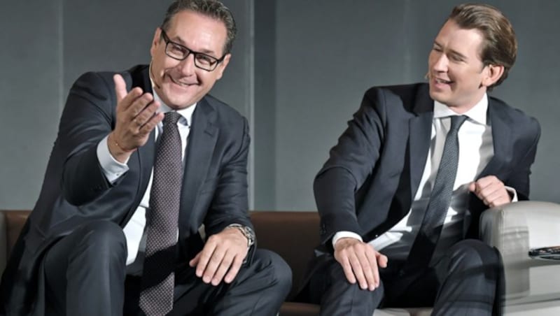 Vizekanzler Heinz-Christian Strache (li.) und Bundeskanzler Sebastian Kurz (Bild: APA/Hans Klaus Techt)