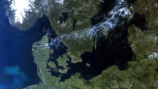 Nordeuropa, aufgenommen von „Sentinel-3B“ am 8. Mai 2018 (Bild: Copernicus/EUMETSAT (CC BY-SA 3.0 IGO))