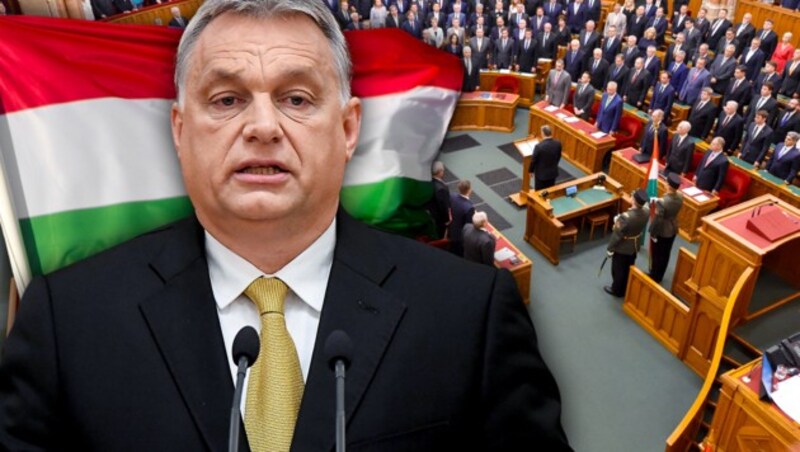 Viktor Orban (Bild: AP, AFP, stock.adobe.com, krone.at-Grafik)