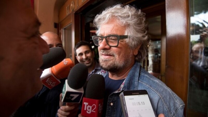 Beppe Grillo, Gründer der EU-kritischen Fünf-Sterne-Bewegung (Bild: ANSA)