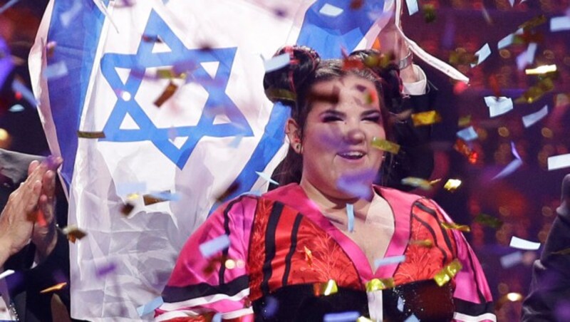 Die Israelin Netta - die Gewinnerin des 63. Song Contest (Bild: Associated Press)