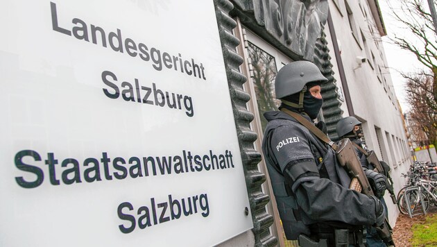 Höchste Sicherheitsstufe im Landesgericht Salzburg (Bild: Rohrer/Wildbild)