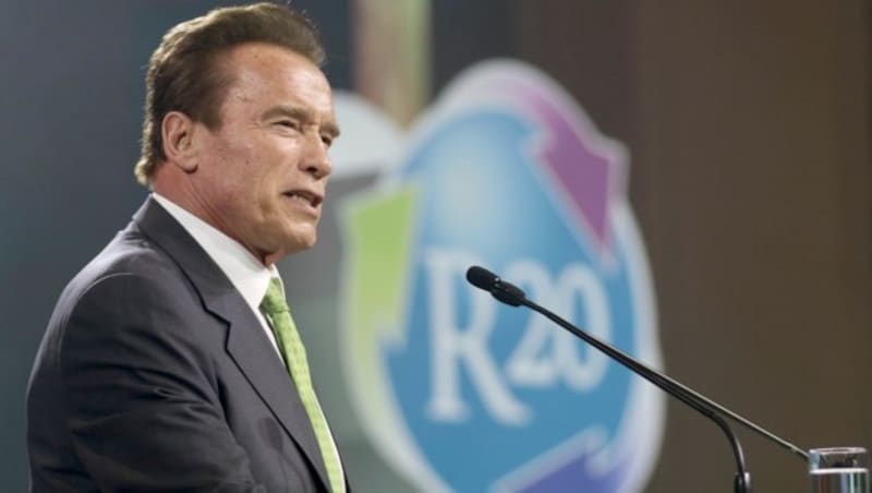 Arnold Schwarzenegger am Austrian World Summit (Bild: ASSOCIATED PRESS)