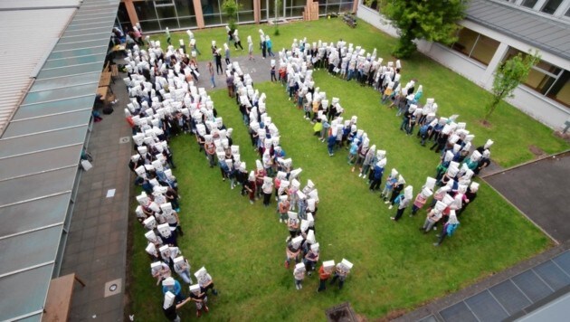 Im Mai 2017 protestierten Schüler gegen die geplante Fusion (Bild: Elmar Gubisch)