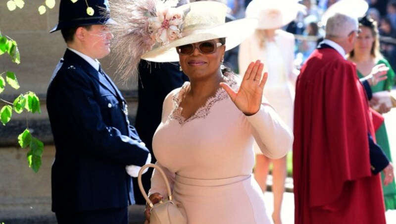 Oprah Winfrey kommt in Windsor Castle an. (Bild: PA)