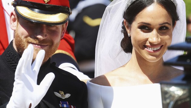 Prinz Harry und seine frischangetraute Ehefrau, Herzogin Meghan (Bild: WPA Rota)