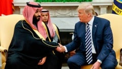 Mohammed bin Salman und US-Präsident Donald Trump (Bild: AP)